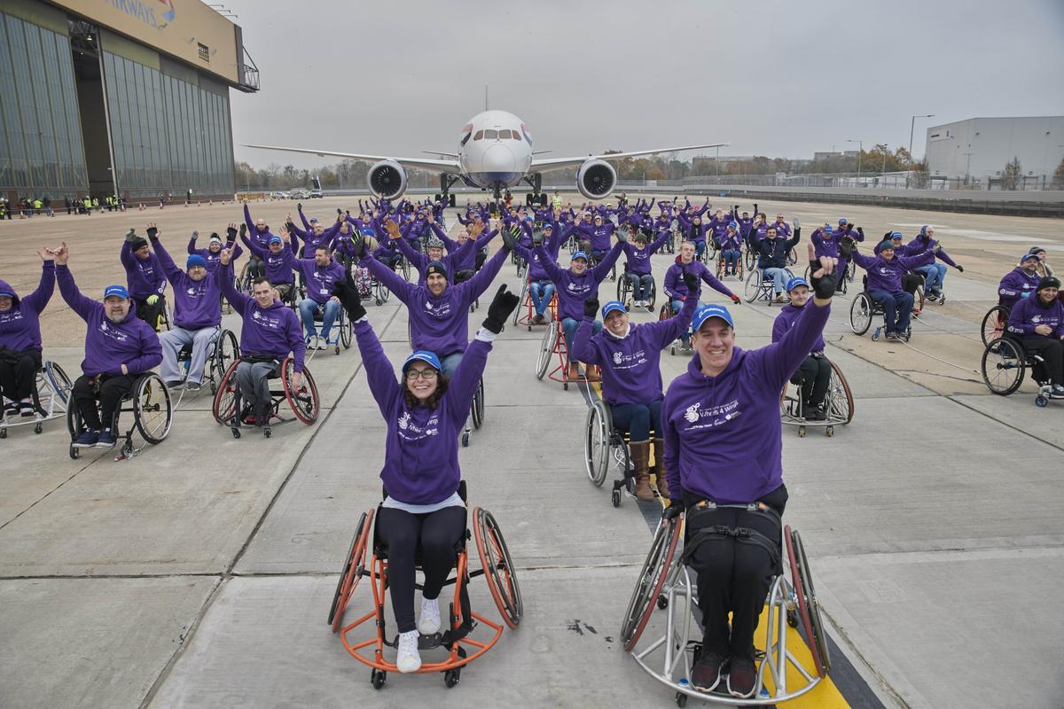 Download Image - Heathrow participants in world record challenge picture