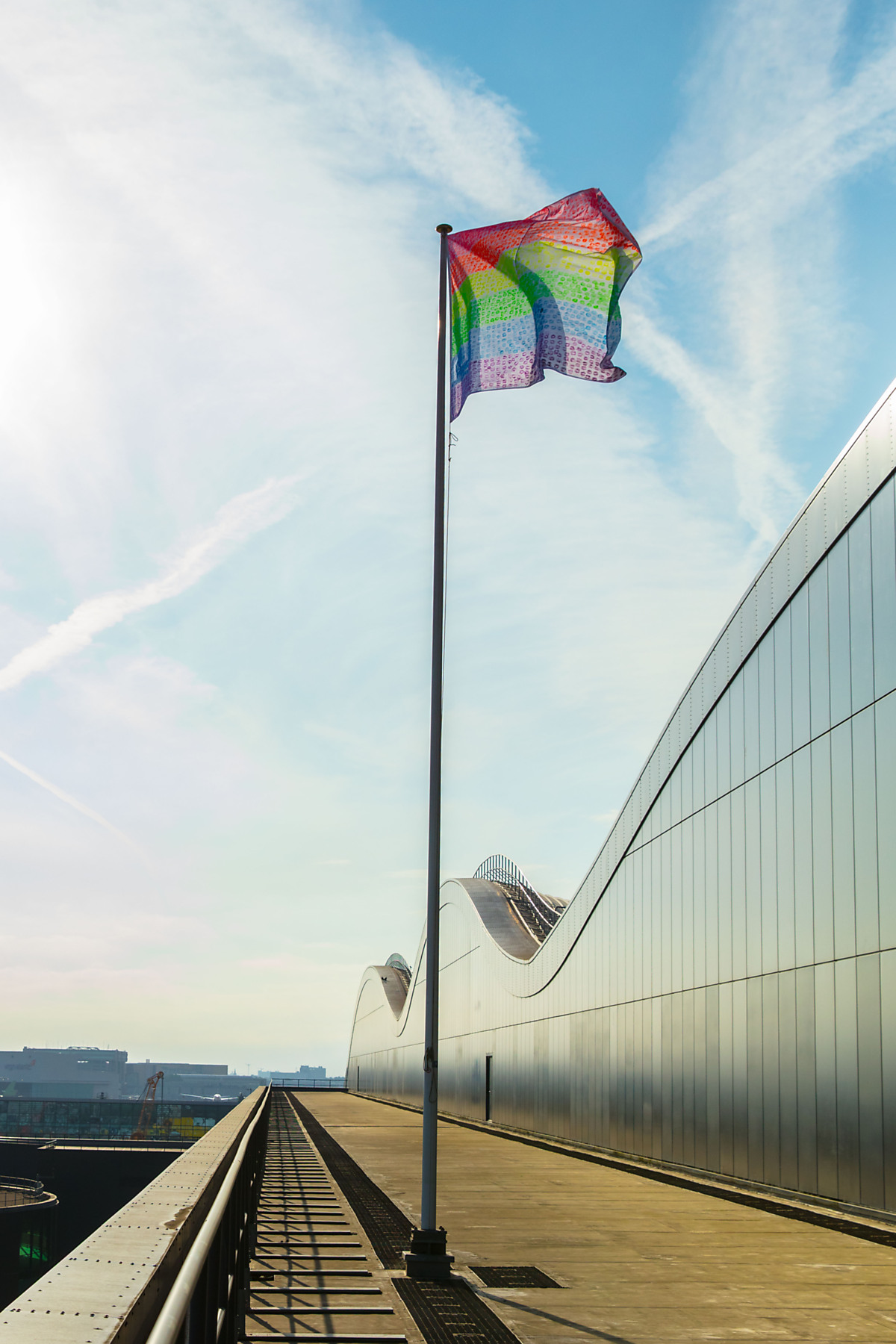 Download Image - •	Heathrow’s Pride flag is now flying high above Terminal 2 until the end of July picture