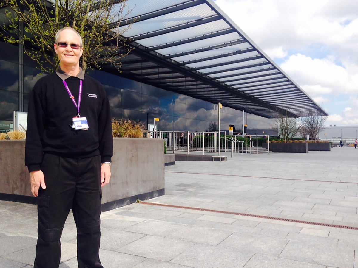 Download Image - Ray Stanley outside Terminal 4 picture