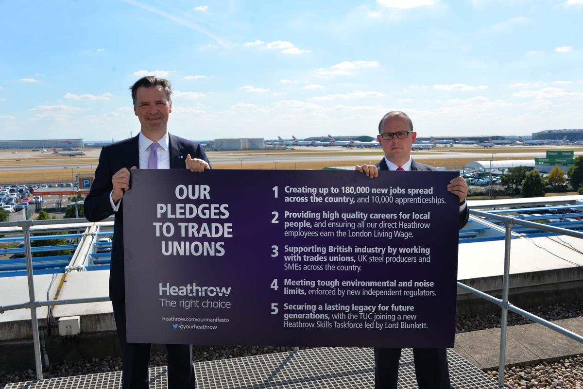 Download Image - Heathrow CEO and TUC Deputy General Secretary picture