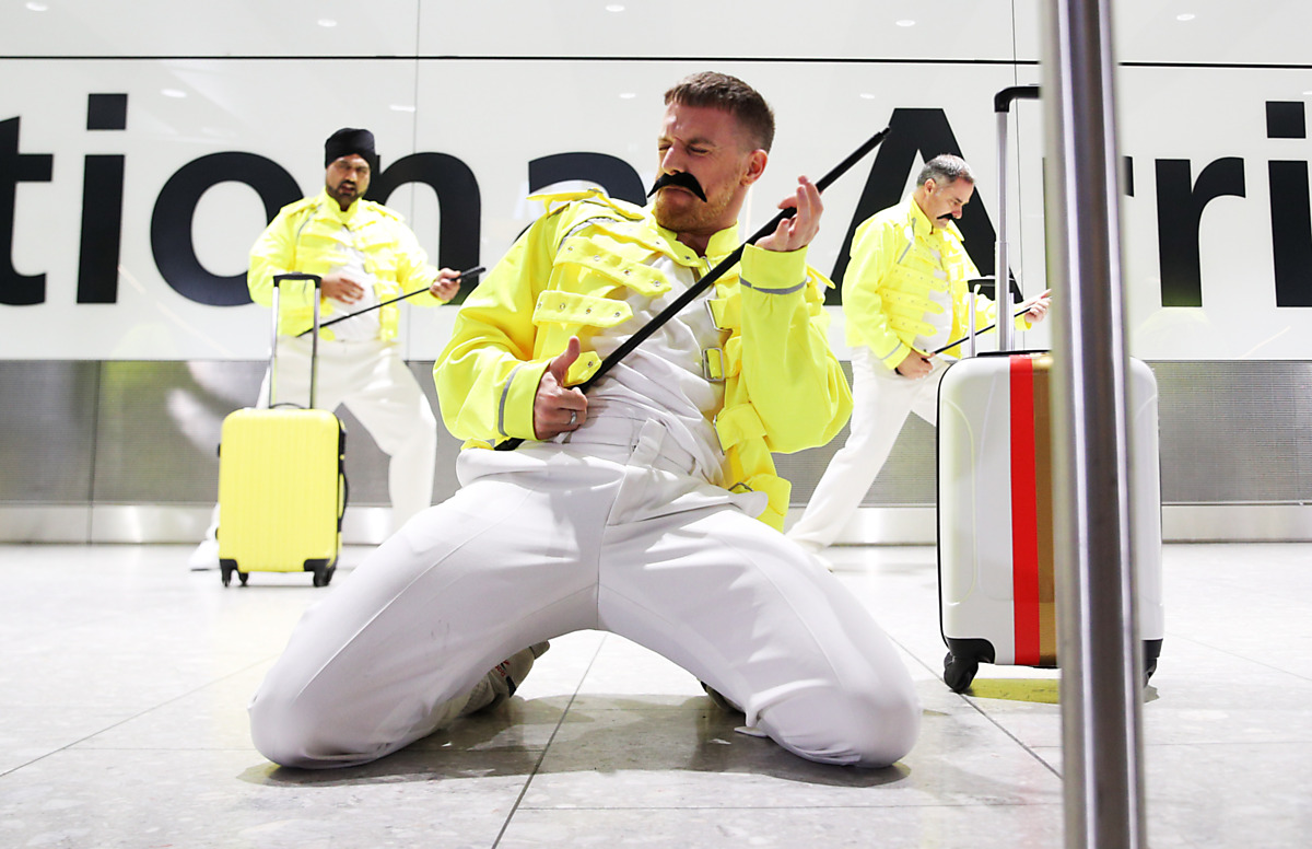 Download Image - Heathrow and British Airways celebrate Freddie Mercury's birthday ahead of Queen movie, Bohemian Rhapsody, release picture