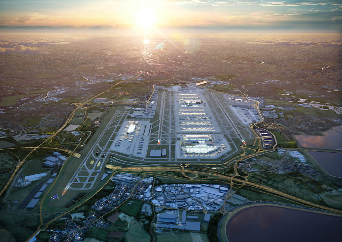 Download Image - Architects' impression of Heathrow's preferred masterplan for expansion picture