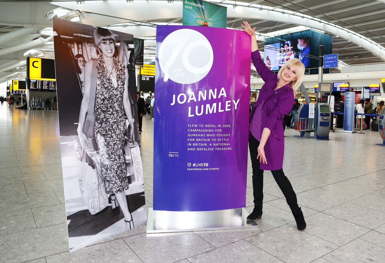 Joanna Lumley and Heathrow celebrate 70 years picture