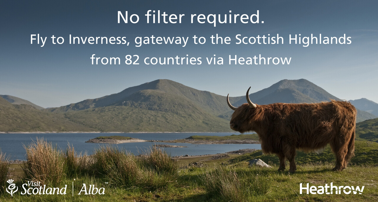 Heathrow celebrates return of Inverness link – opening up Highlands to the world picture