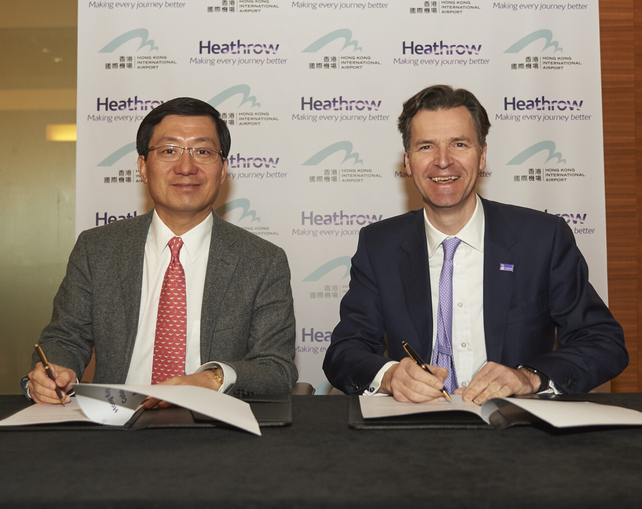 Heathrow and Hong Kong International Airport sign world-class partnership picture