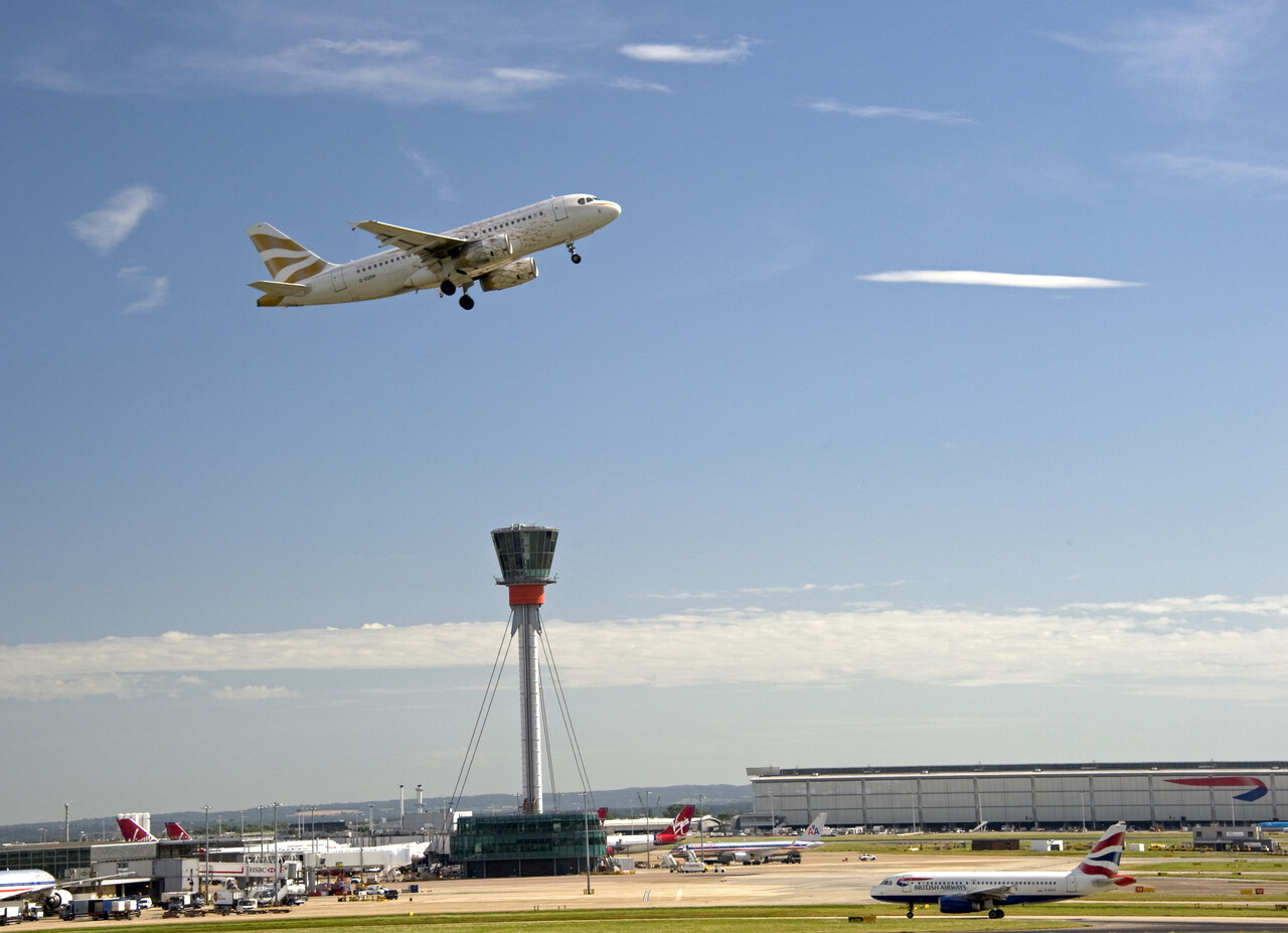 Northern runway and control tower