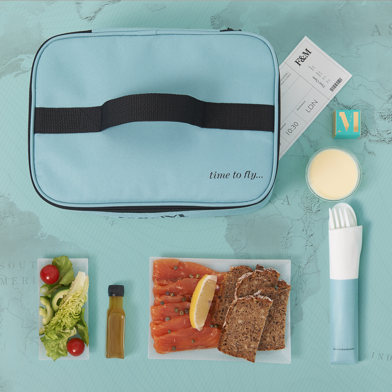First class dining with Terminal 5's new Fortnum & Mason 'hamperling' picture