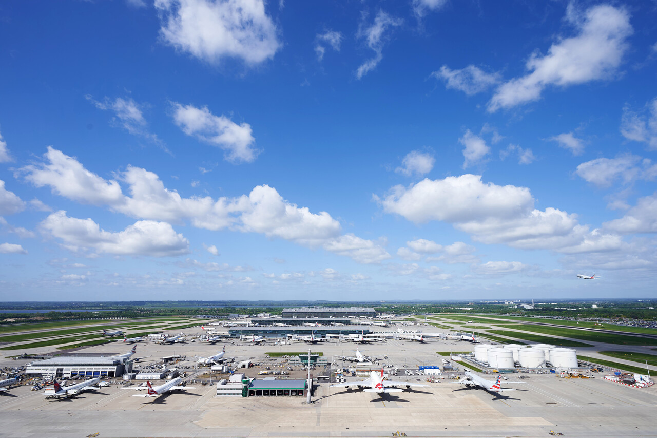 View of Heathrow from the control tower 2018