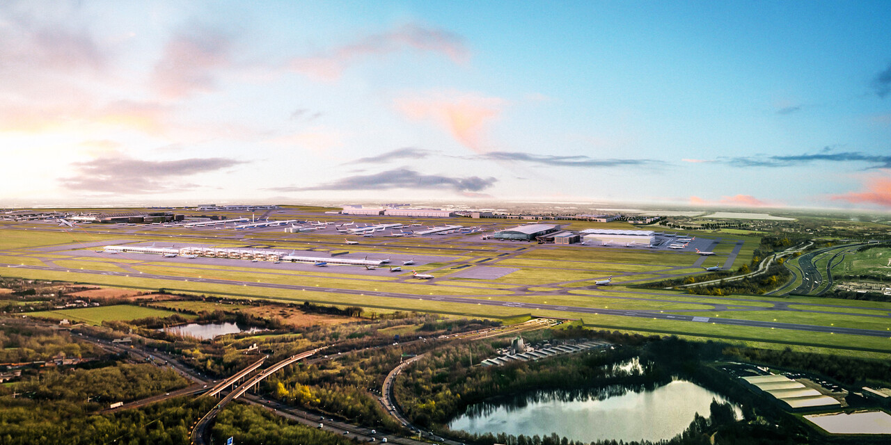 Heathrow CGI - aerial view