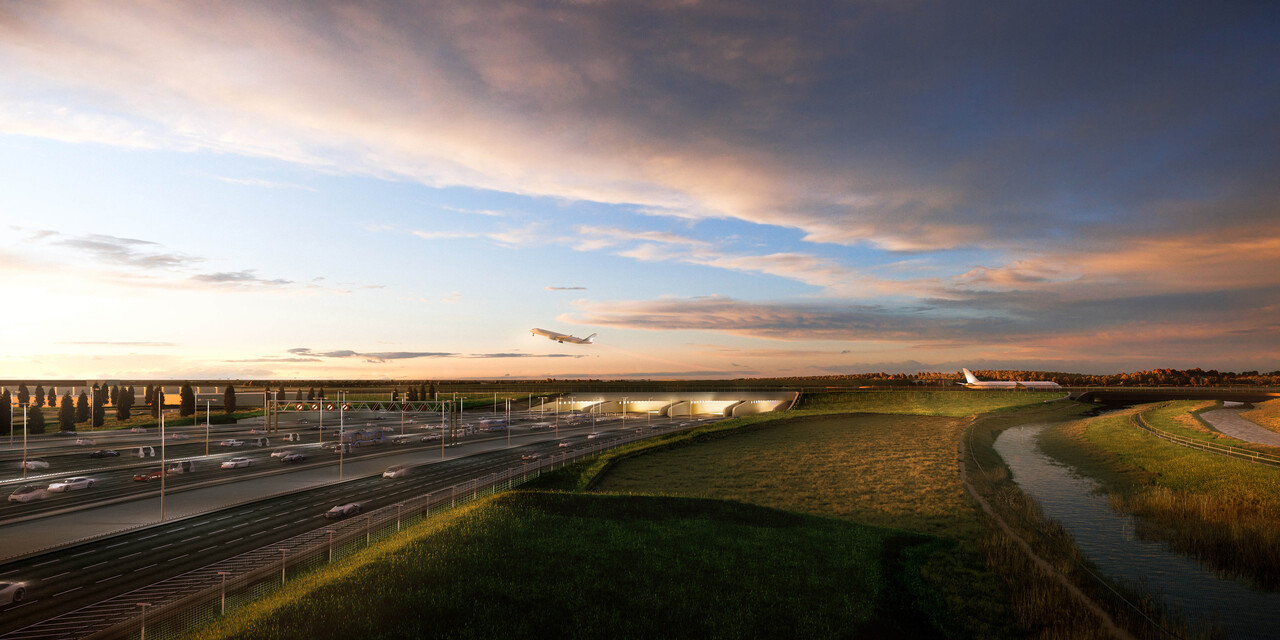 Heathrow Expansion Masterplan - M25 View