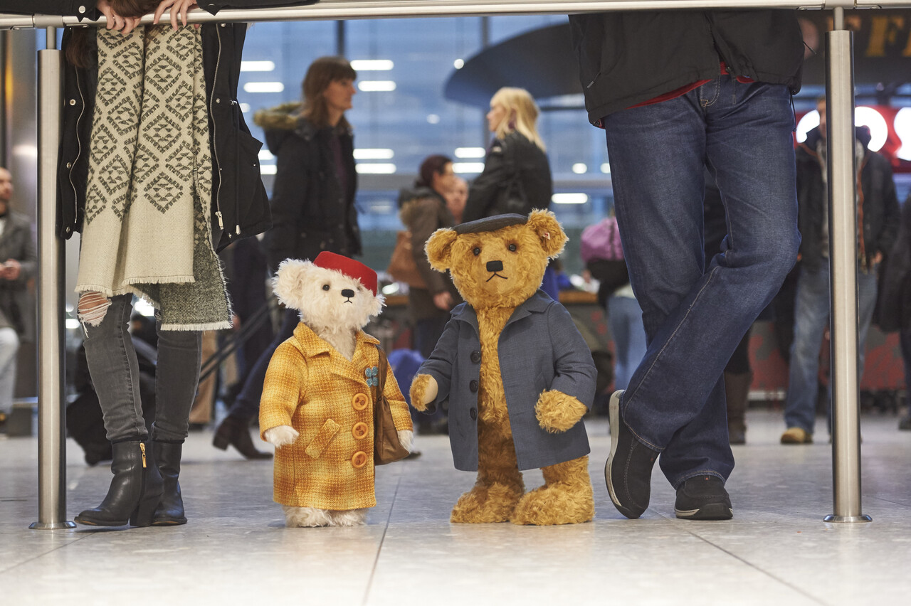 Christmas bears Doris and Edward land at Heathrow picture