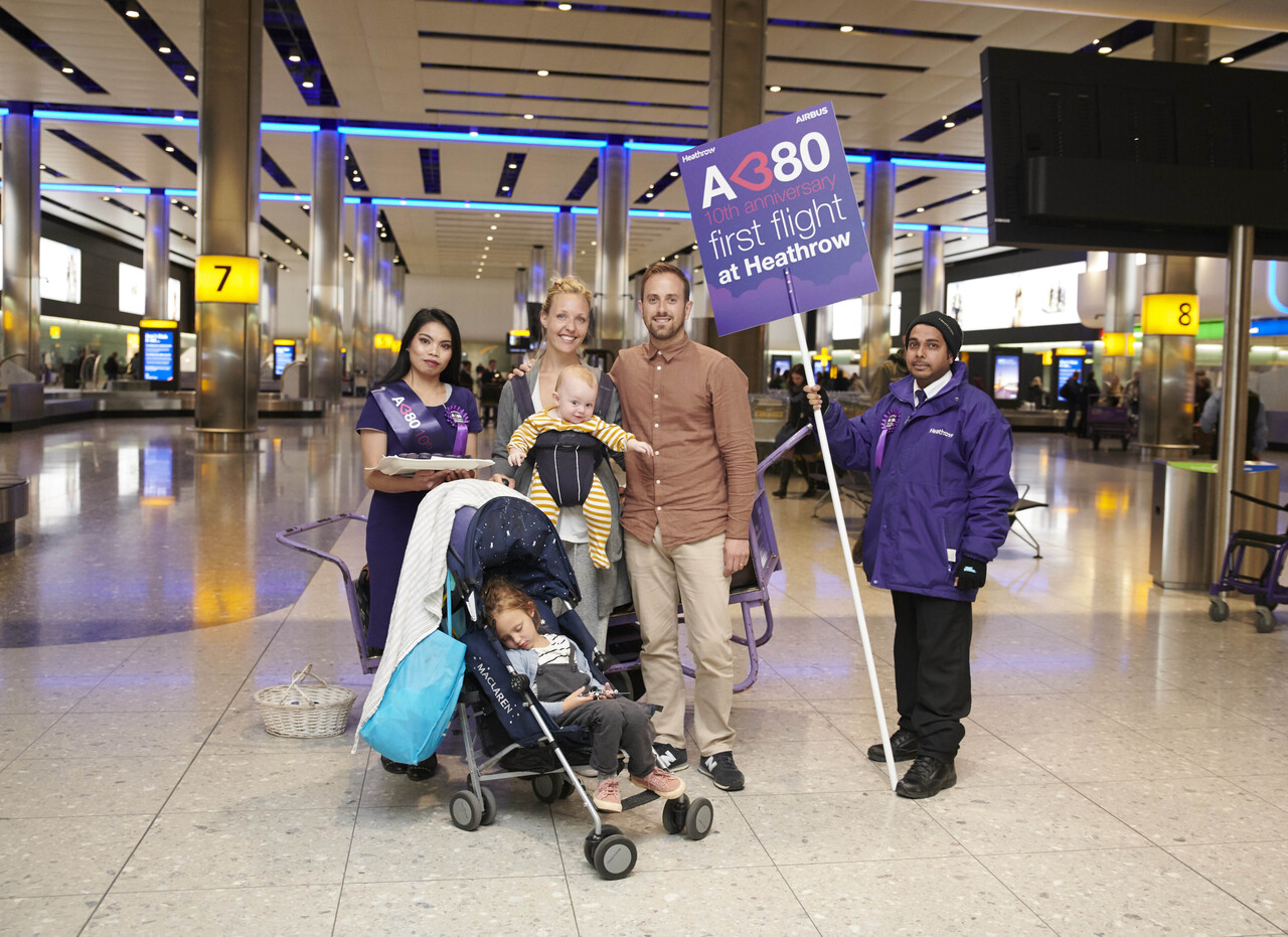 Airbus and Heathrow celebrate 10th anniversary of first A380 flight to London picture