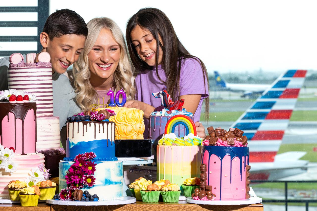 Cake for breakfast: Heathrow marks ten years of Terminal 2 by celebrating the wonderful habits Brits embrace when on ‘airport time’. picture