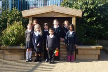 Heathrow Community Fund Bedfont Primary School celebrates opening of eco-garden