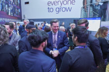 Heathrow CEO John Holland Kaye with guests at Heathrow Employment and Skills Academy