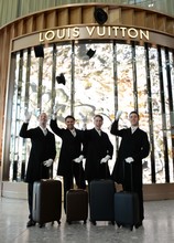 Louis Vuitton arrives at Heathrow