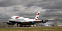 BA's A380 arrives at Heathrow