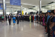 The Queens visits Terminal 2