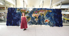 Heathrow and Royal Botanic Gardens, Kew reveal 6m x 2m hand-woven installation