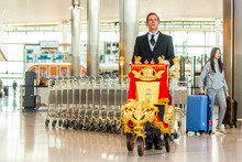 Golden trolley check in