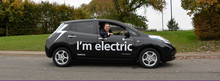Heathrow's CEO John Holland-Kaye in electric car