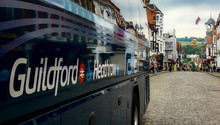 Heathrow & First Bus Guildford route
