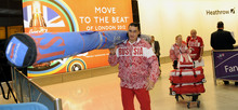 Russian athletes arrive at Heathrow