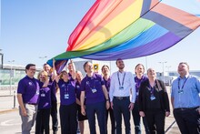 T4 raising of the PRIDE flag